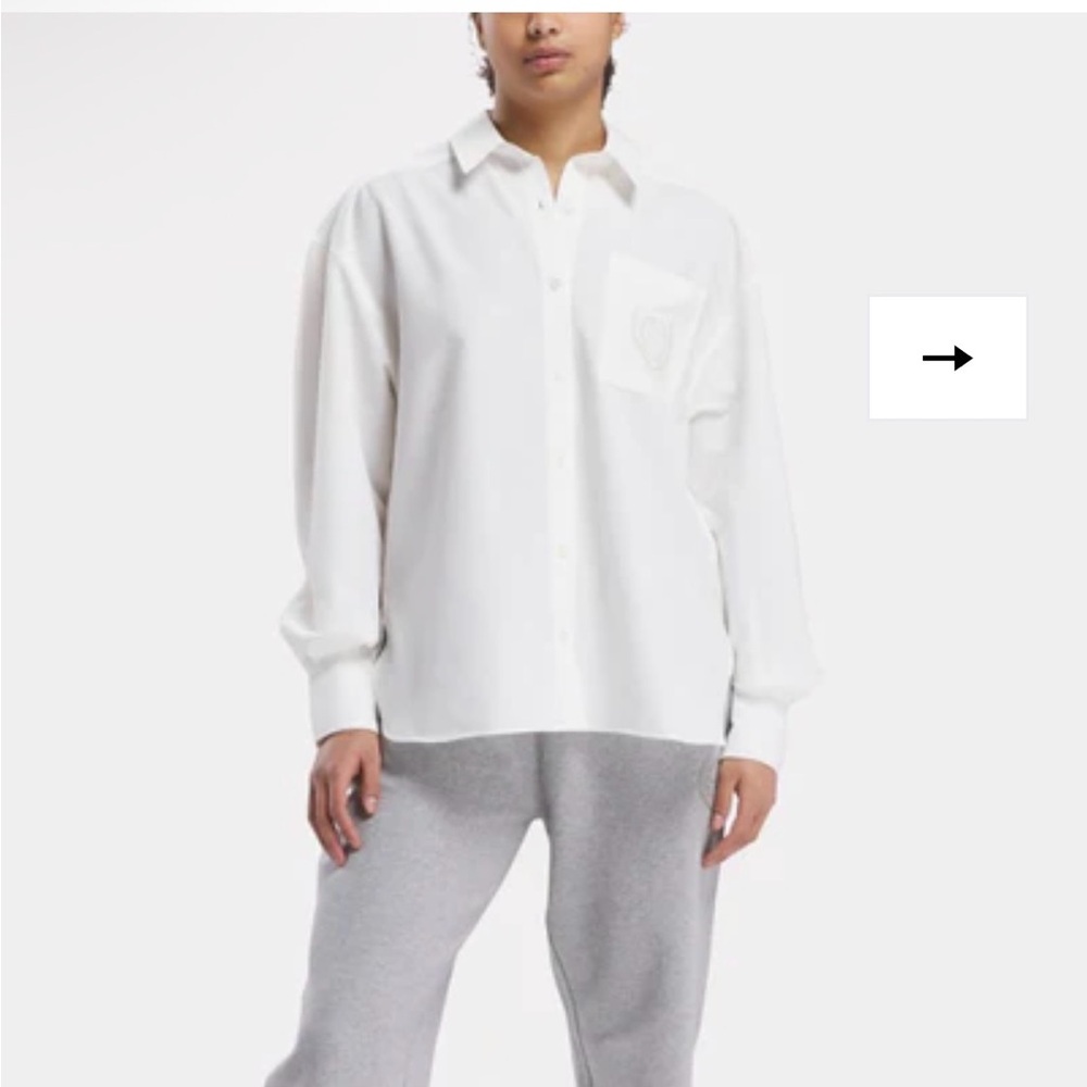 Reebok x Anine Bing White Tailored Shirt Size Medium